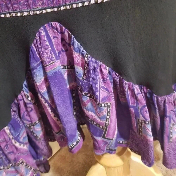 {Red Rock Reflections} SET: Vintage 90s Patchwork Ruffled Skirt & Vest - Picture 11 of 15